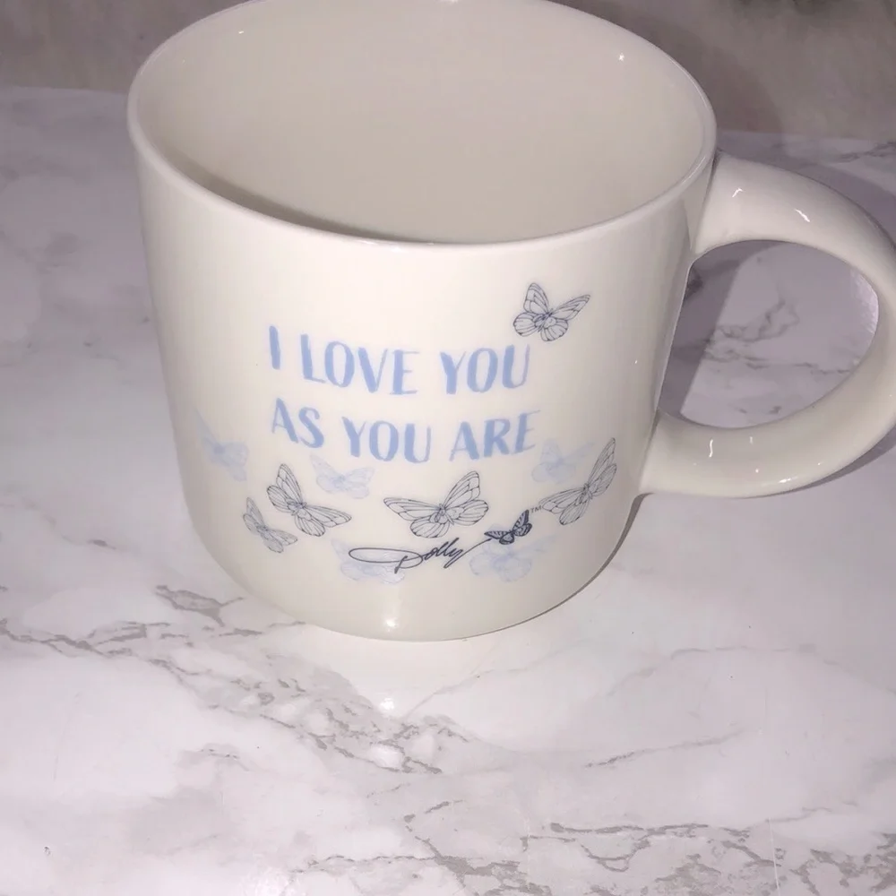 Dolly Parton butterfly coffee mug
